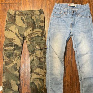 Levi Jeans and Wrangler Camo Cargo